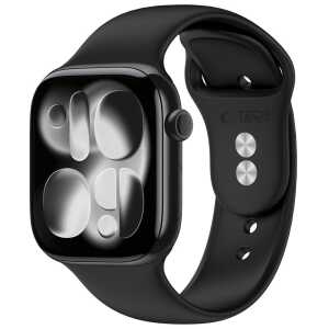 Tech-protect Silicone Apple Watch 8 / 9 / 10 / 11 / 12 / Se / Ultra (44 / 45 / 46 / 49 Mm) Black