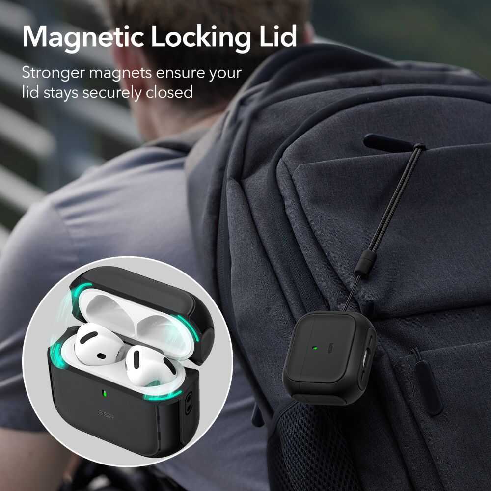 Alternative view of Esr Orbit Halolock Magsafe Apple Airpods 4 / 5 Black