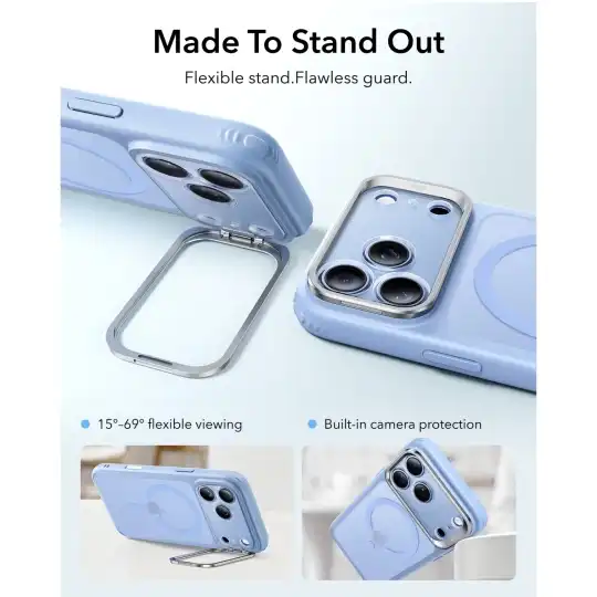 Esr Classic Hybrid Kickstand Magsafe Iphone 17 Pro / 18 Pro Frosted Light Blue Esr Classic Hybrid Kickstand Magsafe Iphone 17 Pro / 18 Pro Frosted Light Blue - Image 3