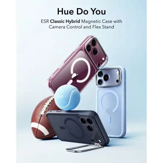 Alternative view of Esr Classic Hybrid Kickstand Magsafe Iphone 17 Pro / 18 Pro Frosted Deep Burgundy