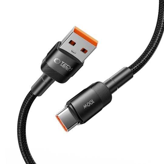Alternative view of Tech-Protect Ultraboost Evo cable USB-A / USB-C 100W 5A 100cm Black