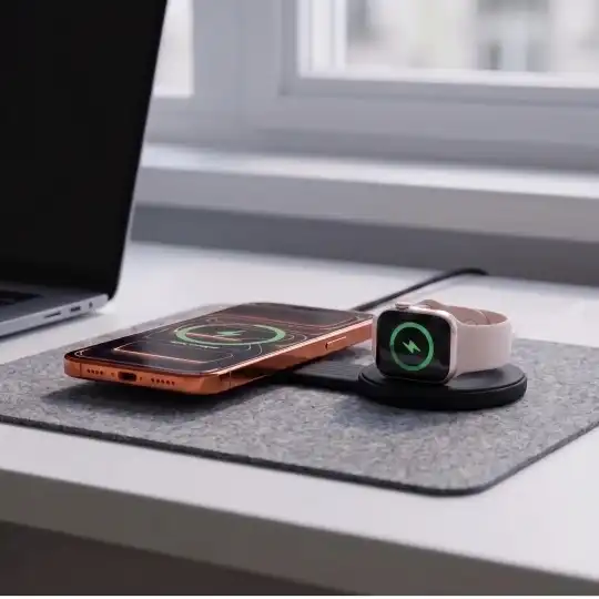 Alternative view of Tech-protect A55 2in1 Magnetic Magsafe Wireless Charger 25w Qi2.2 Black