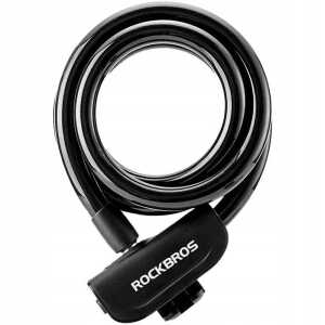 Κλειδαριά Ποδηλάτου Rockbros RKS515-BK με Κλειδί 1,1m Μαύρη