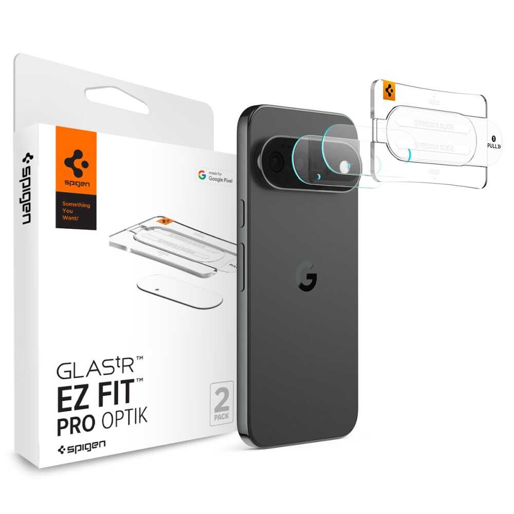 Alternative view of Spigen Optik Pro Glas.tr Ez Fit Camera Protector 2-pack Google Pixel 11 Clear