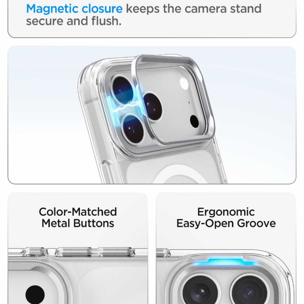Spigen Ultra Hybrid Optik S Magsafe Iphone 17 Pro Max / 18 Pro Max Clear/silver Spigen Ultra Hybrid Optik S Magsafe iPhone 17 Pro Max / 18 Pro Max Clear/silver - Image 7
