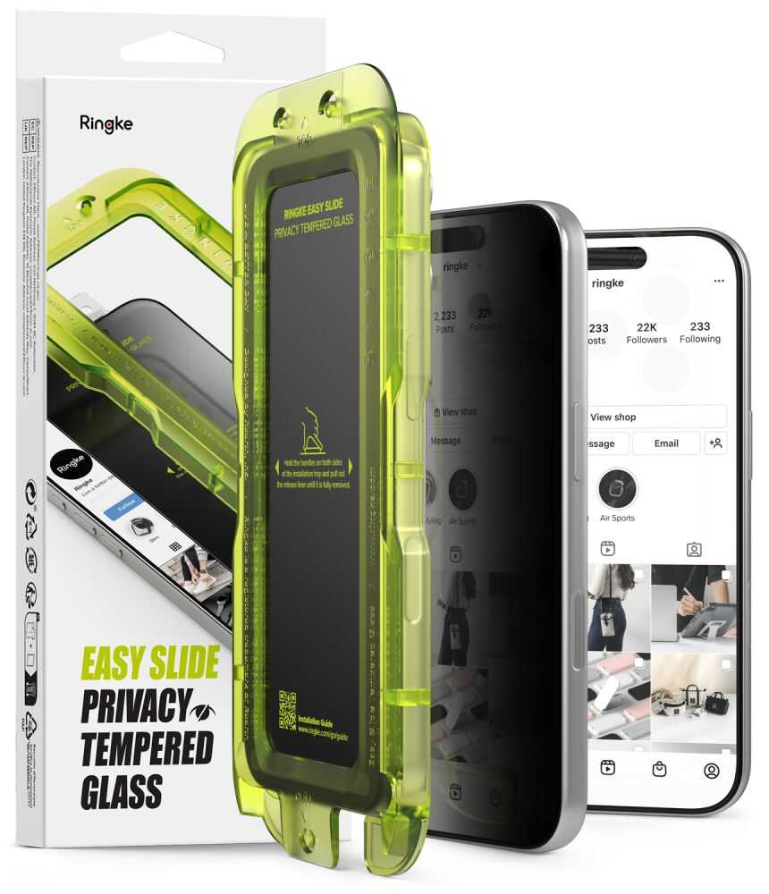 Alternative view of Ringke Easy Slide 2-pack iPhone 18 Pro Privacy