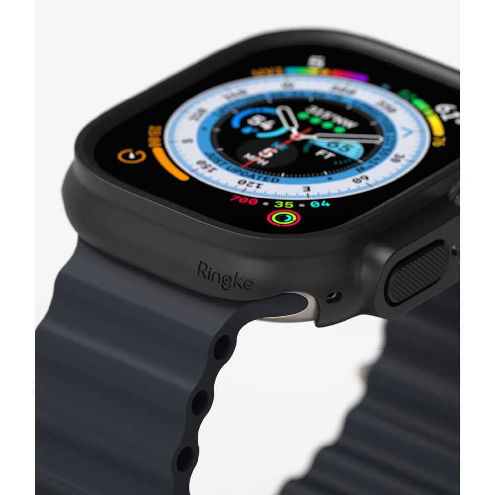 Alternative view of Ringke Slim Apple Watch Ultra 1 / 2 / 3 / 4 49mm Clear & Matte Black [2 PACK]