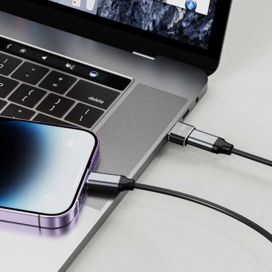 Alternative view of Tech-protect Ultraboost USB-A/USB-C Adapter Black