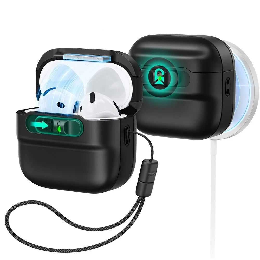 Esr Pulse Halolock Magsafe Apple Airpods 4 / 5 Black Esr Pulse Halolock Magsafe Apple Airpods 4 / 5 Black