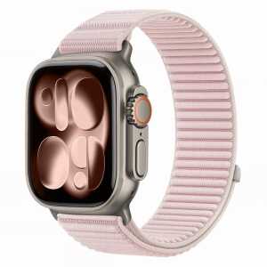Tech-protect Nylonloop Apple Watch 8 / 9 / 10 / 11 / 12 / Se / Ultra (44 / 45 / 46 / 49 Mm) Powder Pink
