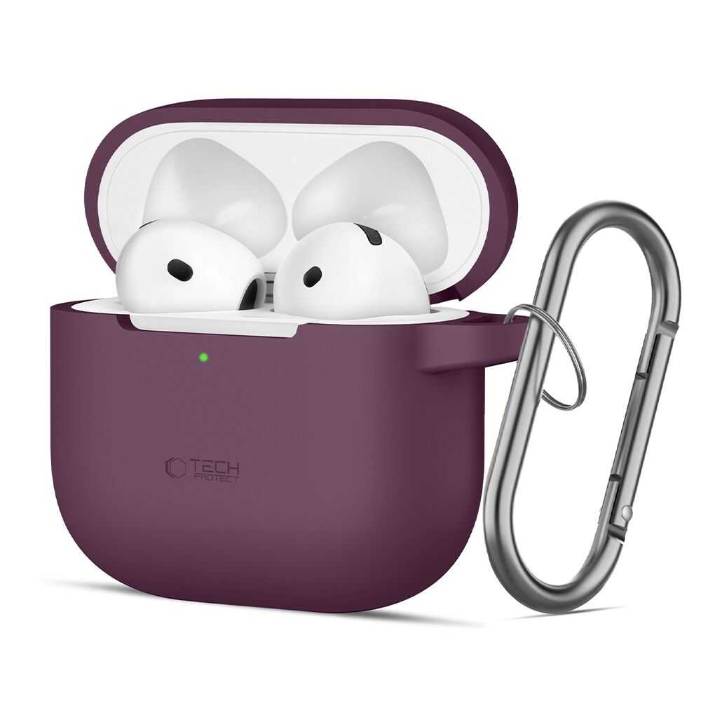 Tech-protect Silicone Hook Apple Airpods 4 / 5 Burgundy Tech-protect Silicone Hook Apple Airpods 4 / 5 Burgundy