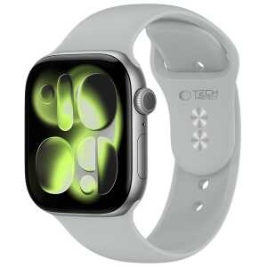 Tech-protect Silicone Apple Watch 8 / 9 / 10 / 11 / 12 / Se / Ultra (44 / 45 / 46 / 49 Mm) Lunar Grey