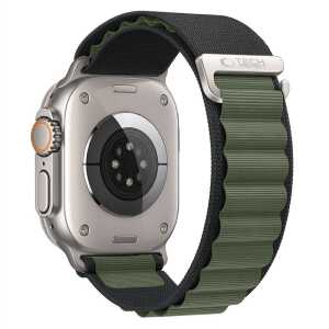 Tech-protect Nylon Pro Apple Watch 8 / 9 / 10 / 11 / 12 / Se / Ultra (44 / 45 / 46 / 49 Mm) Black / Green