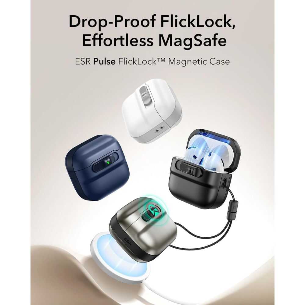 Esr Pulse Halolock Magsafe Apple Airpods 4 / 5 Black Esr Pulse Halolock Magsafe Apple Airpods 4 / 5 Black - Image 4