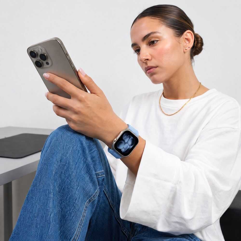 Tech-protect Nylonloop Apple Watch 8 / 9 / 10 / 11 / 12 / Se (40 / 41 / 42 Mm) Baby Blue Tech-protect Nylonloop Apple Watch 8 / 9 / 10 / 11 / 12 / Se (40 / 41 / 42 Mm) Baby Blue - Image 5