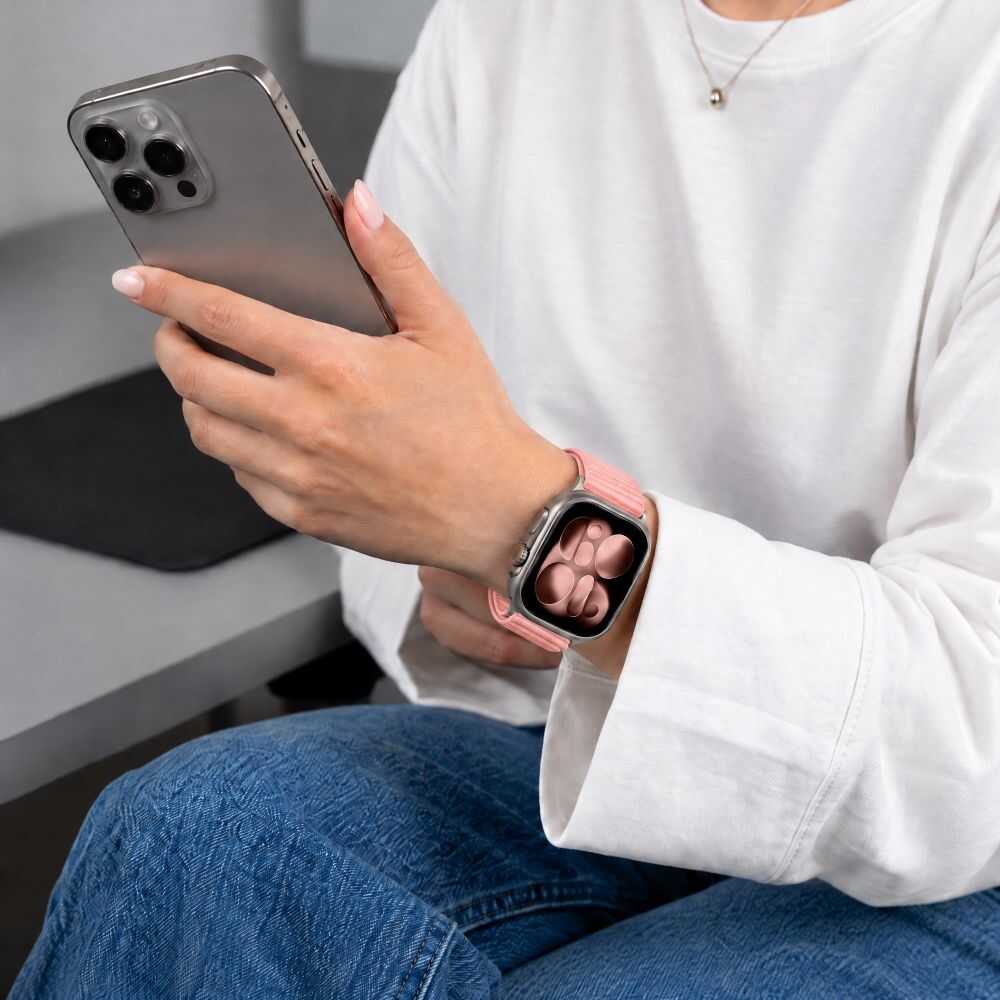 Tech-protect Nylonloop Apple Watch 8 / 9 / 10 / 11 / 12 / Se (40 / 41 / 42 Mm) Blush Pink Tech-protect Nylonloop Apple Watch 8 / 9 / 10 / 11 / 12 / Se (40 / 41 / 42 Mm) Blush Pink - Image 7