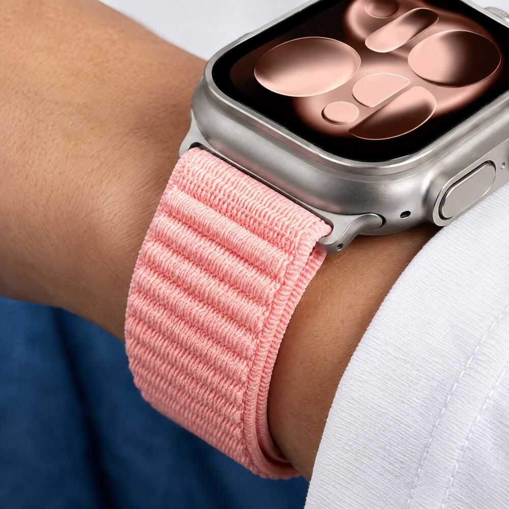 Tech-protect Nylonloop Apple Watch 8 / 9 / 10 / 11 / 12 / Se (40 / 41 / 42 Mm) Blush Pink Tech-protect Nylonloop Apple Watch 8 / 9 / 10 / 11 / 12 / Se (40 / 41 / 42 Mm) Blush Pink - Image 8
