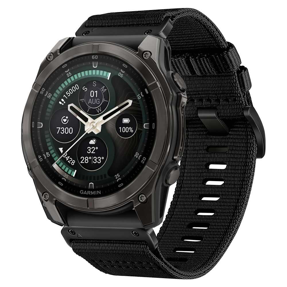 Alternative view of Tech-protect Nylon Classic Garmin Fenix 5 / 6 / 6 Pro / 7 / 8 / 8 Pro / E / 9 / 9 Pro (47 Mm) Black