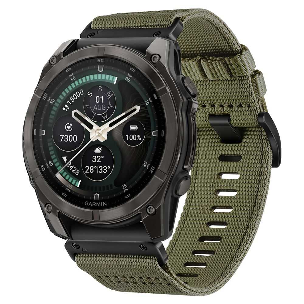Alternative view of Tech-protect Nylon Classic Garmin Fenix 5 / 6 / 6 Pro / 7 / 8 / 8 Pro / E / 9 / 9 Pro (47 Mm) Military Green