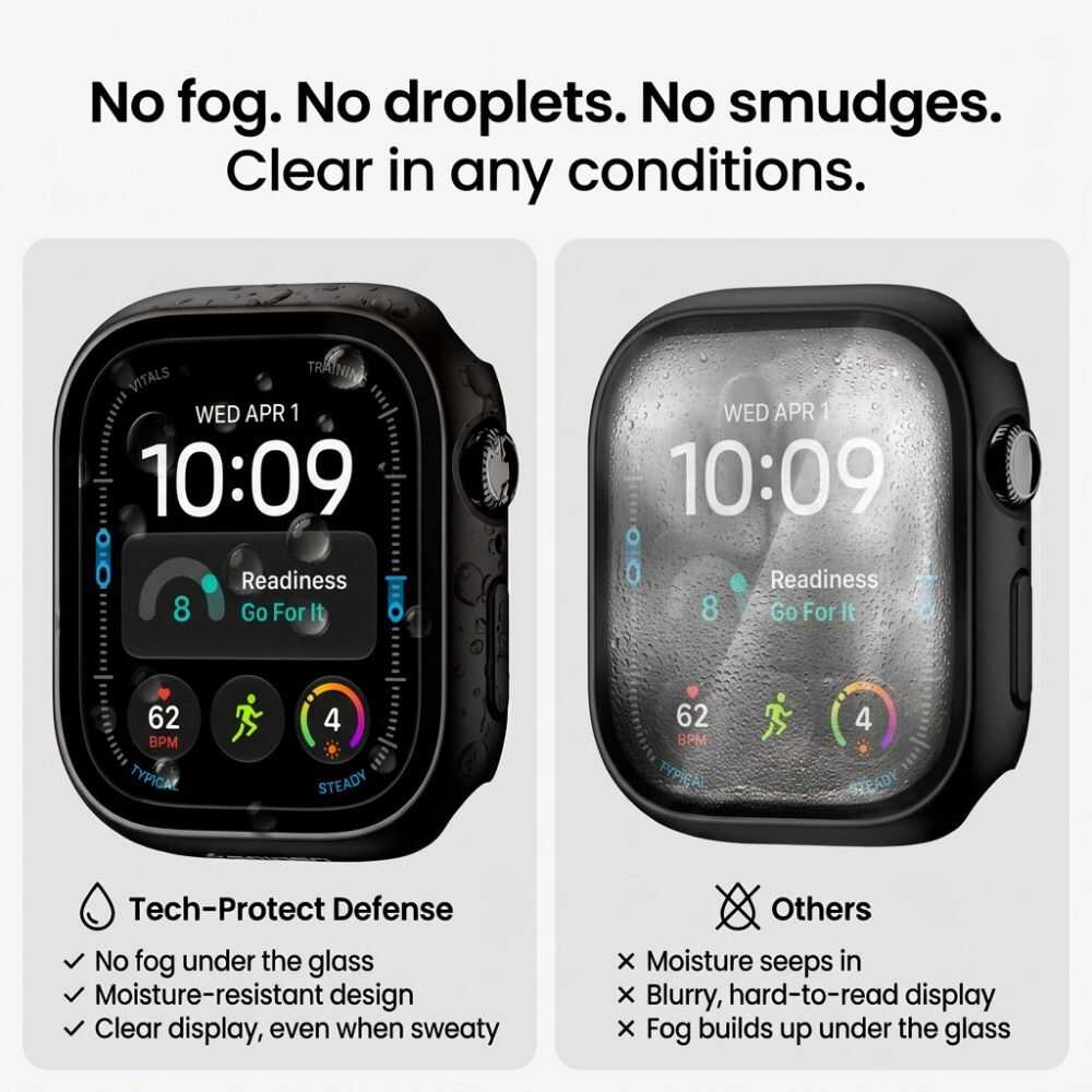 Tech-protect Defense 2-pack Apple Watch 12 (42 Mm) Black & Clear Tech-protect Defense 2-pack Apple Watch 12 (42 Mm) Black & Clear - Image 14