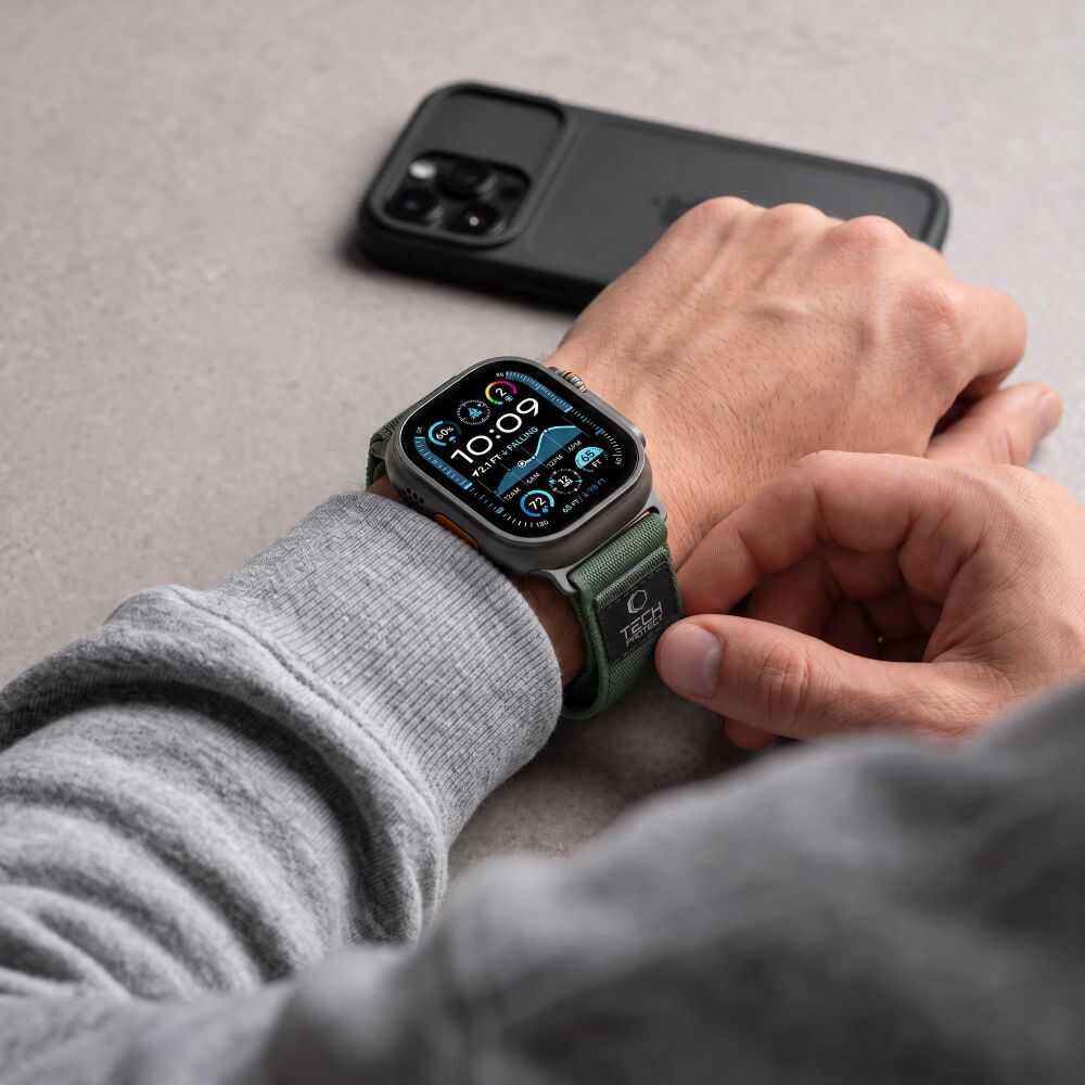 Tech-protect Nylon Elite Apple Watch 8 / 9 / 10 / 11 / 12 / Se / Ultra (44 / 45 / 46 / 49 Mm) Green/orange Tech-protect Nylon Elite Apple Watch 8 / 9 / 10 / 11 / 12 / Se / Ultra (44 / 45 / 46 / 49 Mm) Green/orange - Image 7
