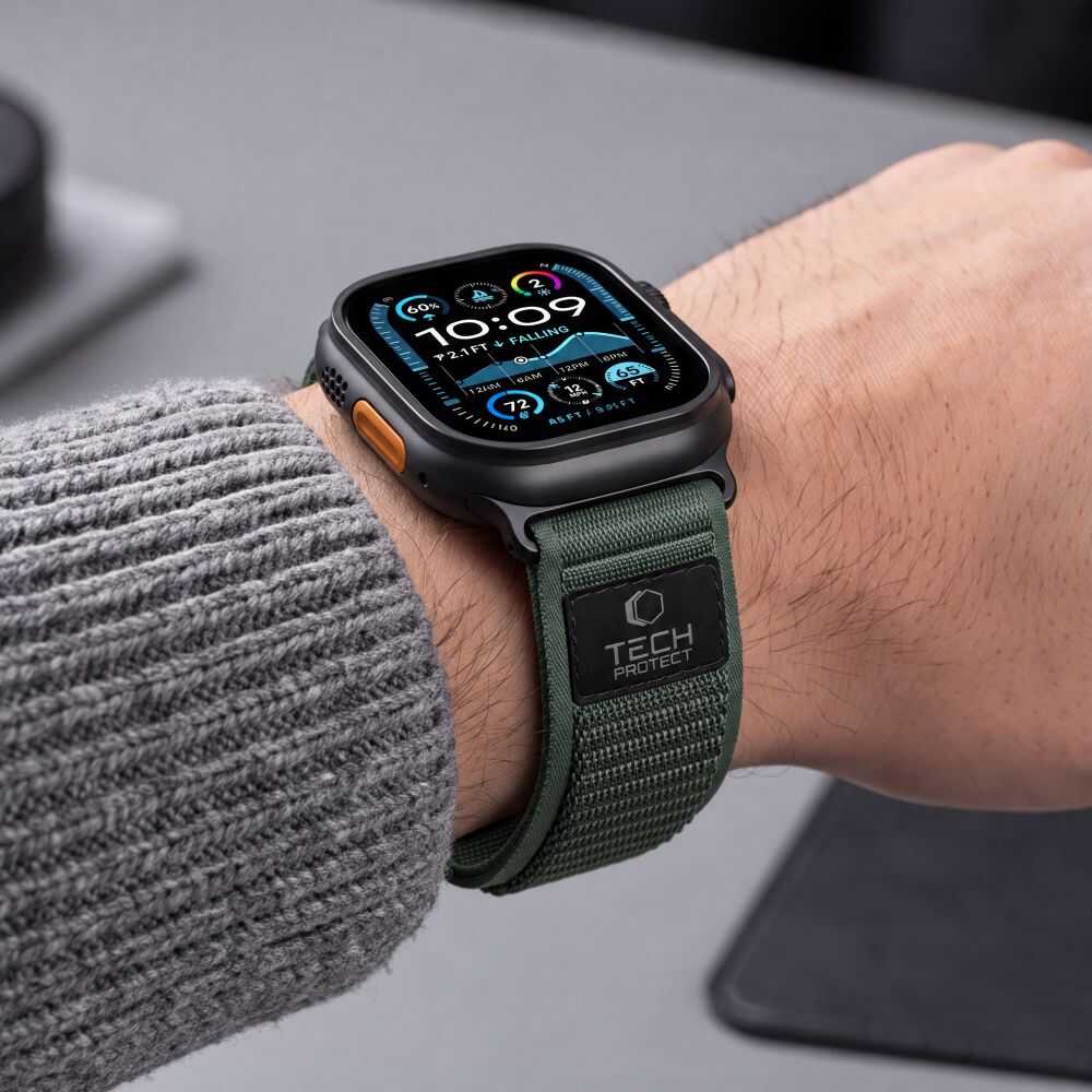 Tech-protect Nylon Elite Apple Watch 8 / 9 / 10 / 11 / 12 / Se / Ultra (44 / 45 / 46 / 49 Mm) Green/orange Tech-protect Nylon Elite Apple Watch 8 / 9 / 10 / 11 / 12 / Se / Ultra (44 / 45 / 46 / 49 Mm) Green/orange - Image 8