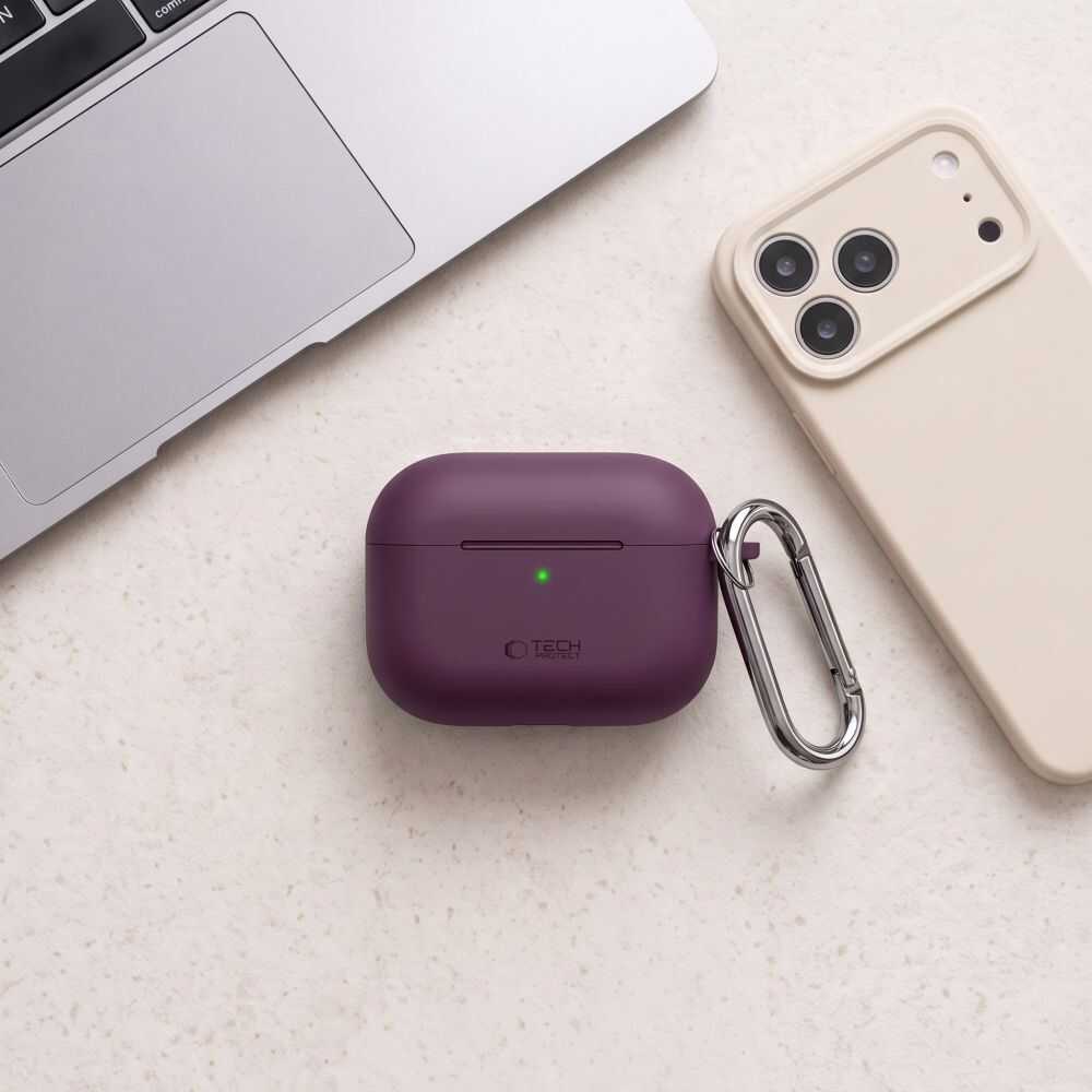 Tech-protect Silicone Hook Apple Airpods Pro 3 Burgundy Tech-protect Silicone Hook Apple Airpods Pro 3 Burgundy - Image 6