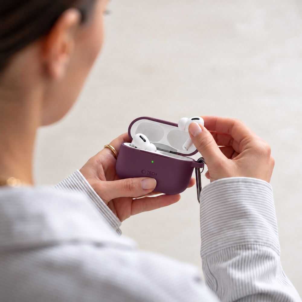 Tech-protect Silicone Hook Apple Airpods Pro 3 Burgundy Tech-protect Silicone Hook Apple Airpods Pro 3 Burgundy - Image 7