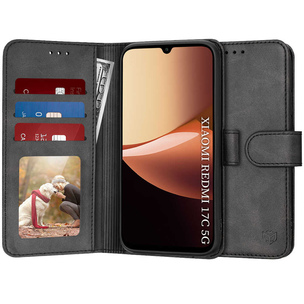Techsuit - Diary Book - Xiaomi Redmi 17C 5G - Black Techsuit - Diary Book - Xiaomi Redmi 17C 5G - Black