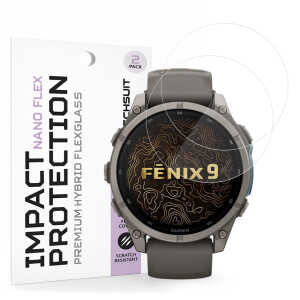 Techsuit - Nano Flex (2 pack) - Garmin Fenix 9 47mm / Fenix 9 Pro 47mm - Black
