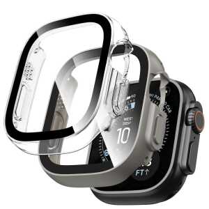 Tech-protect Defense 2-pack Apple Watch Ultra 1 / 2 / 3 / 4 (49 Mm) Titanium & Clear