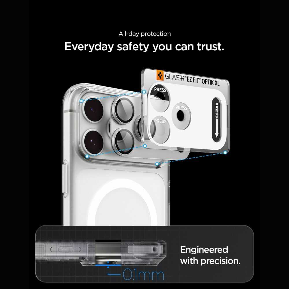 Spigen Optik Pro Xl Glas.tr Ez Fit Camera Protector Iphone 18 Pro Silver Spigen Optik Pro Xl Glas.tr Ez Fit Camera Protector iPhone 18 Pro Silver - Image 7