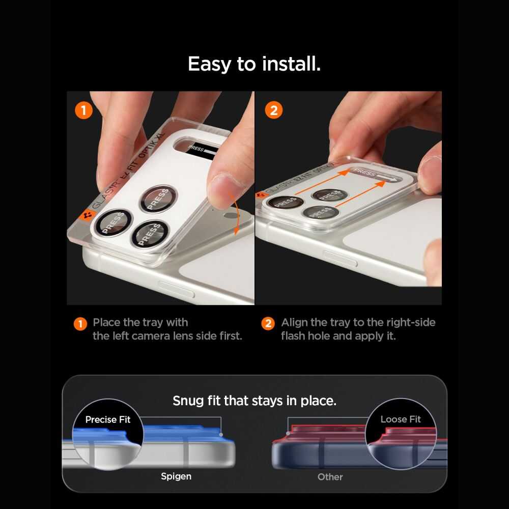 Spigen Optik Pro Xl Glas.tr Ez Fit Camera Protector Iphone 18 Pro Silver Spigen Optik Pro Xl Glas.tr Ez Fit Camera Protector iPhone 18 Pro Silver - Image 8