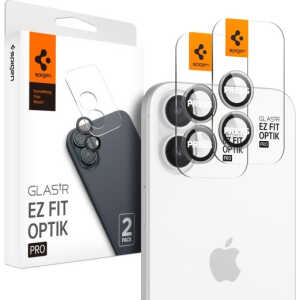 Spigen Optik Pro Glas.tr ”ez Fit” Camera Protector 2-pack Iphone 16 / 16 Plus / 17 Crystal Clear